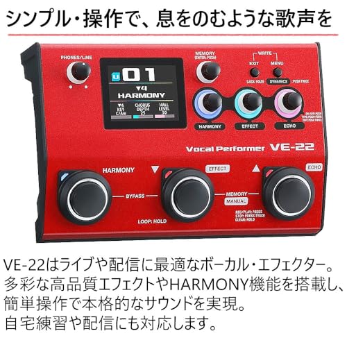 Boss Vocal Effector VE-22 with Carrying Bag CB-VE22 Set