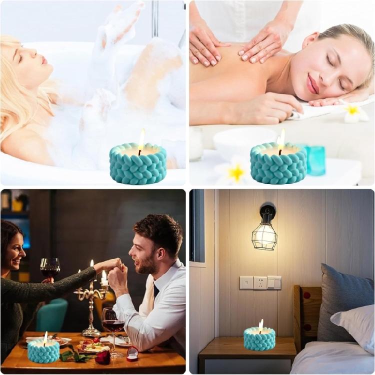 Gewebtes Seil Harzformen Silikon Kerzenhalterformen für Epoxidharz, Sukkulenten Pflanzgefäß, Heimdekorationen