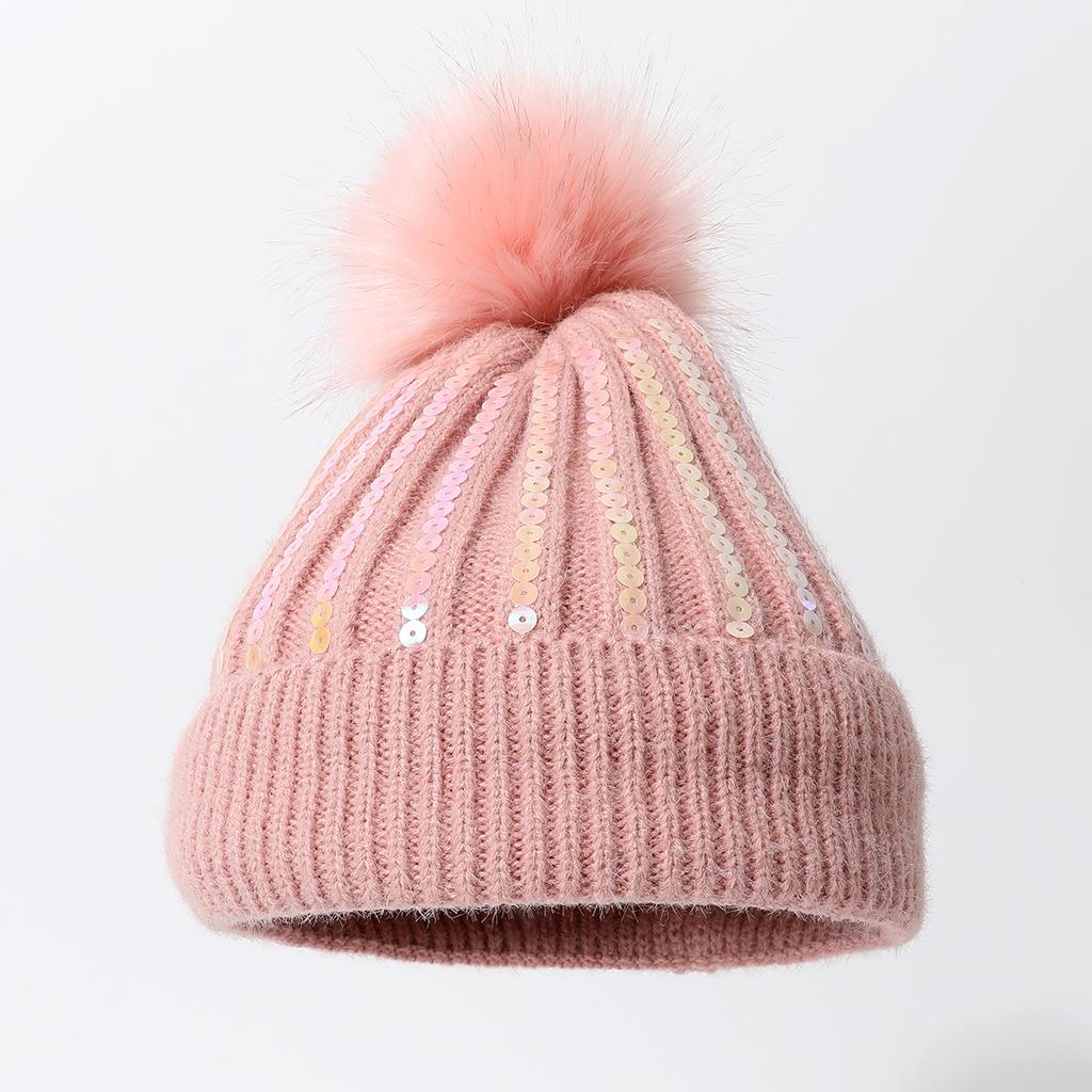 Baotou Stacking Big Head Cold Hat Wool Hat Seasonal Elastic Warm Knitted Hat