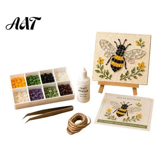 Set per Creare Decorazioni Costiere Fai da Te Mosaico Artistico con Vetro di Mare, Kit Creativo a Tema Animali Marini per Adulti Principianti, Pacchetto Materiali Fatti a Mano Casa Nautica