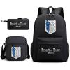 Attack Giant Elementary School Bag Backpack Casual School Bag Three-piece Set