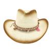 Chapéu de palha de cowboy Outback Western masculino e feminino
