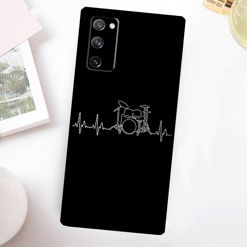 Musical Instrument Drum Case For Samsung Galaxy S24 S23 S22 Ultra S21 S20 FE Note 10 Plus Note 20 S8 S9 S10 Cover
