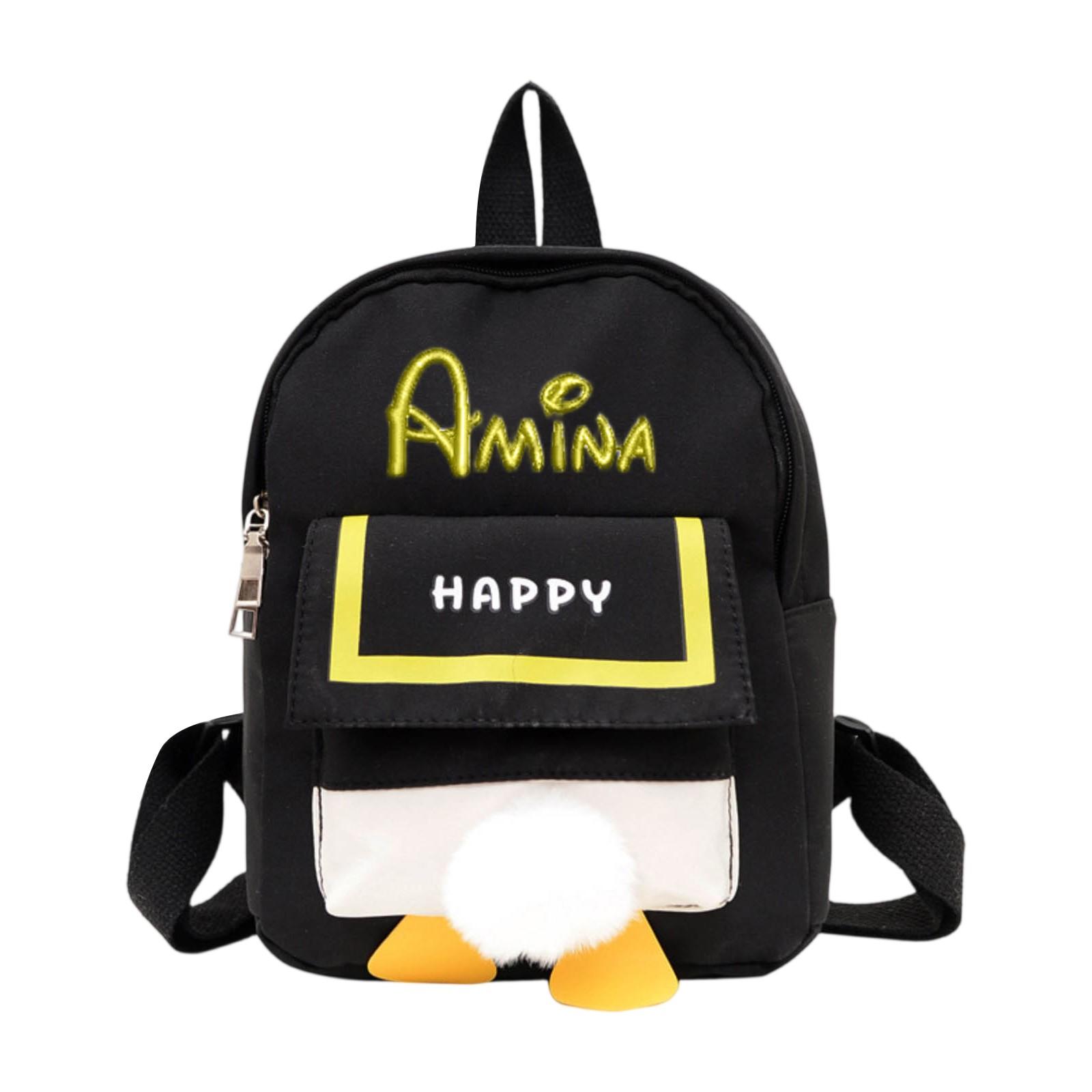 

Персонализированный рюкзак с вышивкой, индивидуальный детский рюкзак One Size чёрный