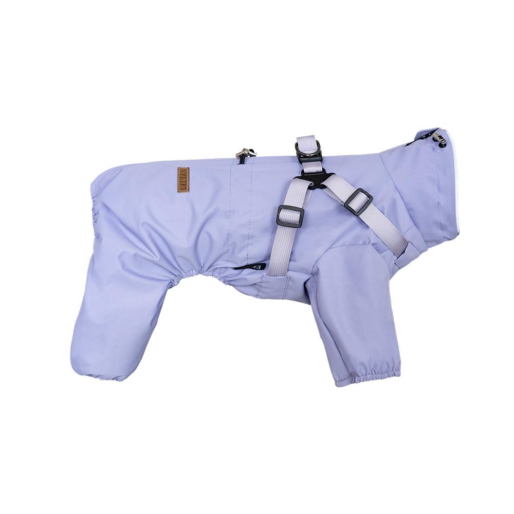 Medium & Small Dog Raincoat with Leash Hole - Waterproof & Reflective Puppy Jacket