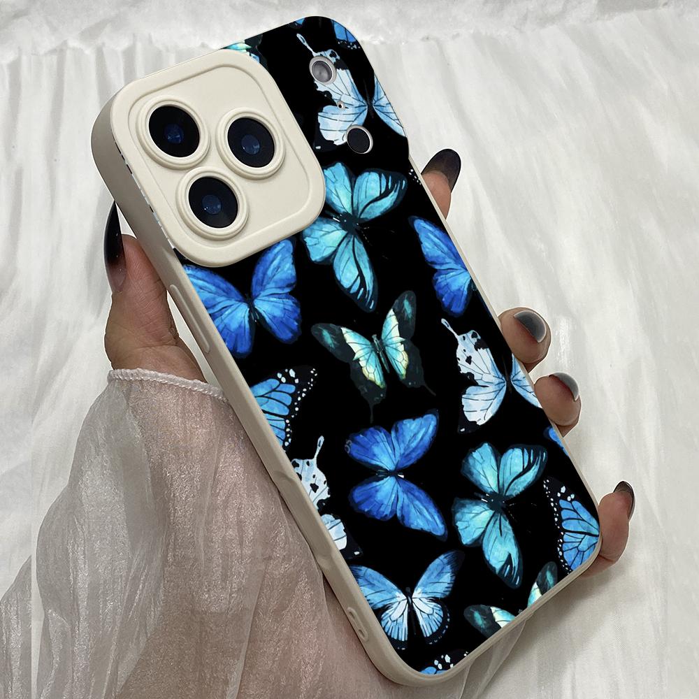 M272 art Butterfly Design Angel Eyes Soft Phone Cases for iPhone Samsung Galaxy Xiaomi Rdemi Huawei Honor Infinix Realme OPPO Vivo All Model