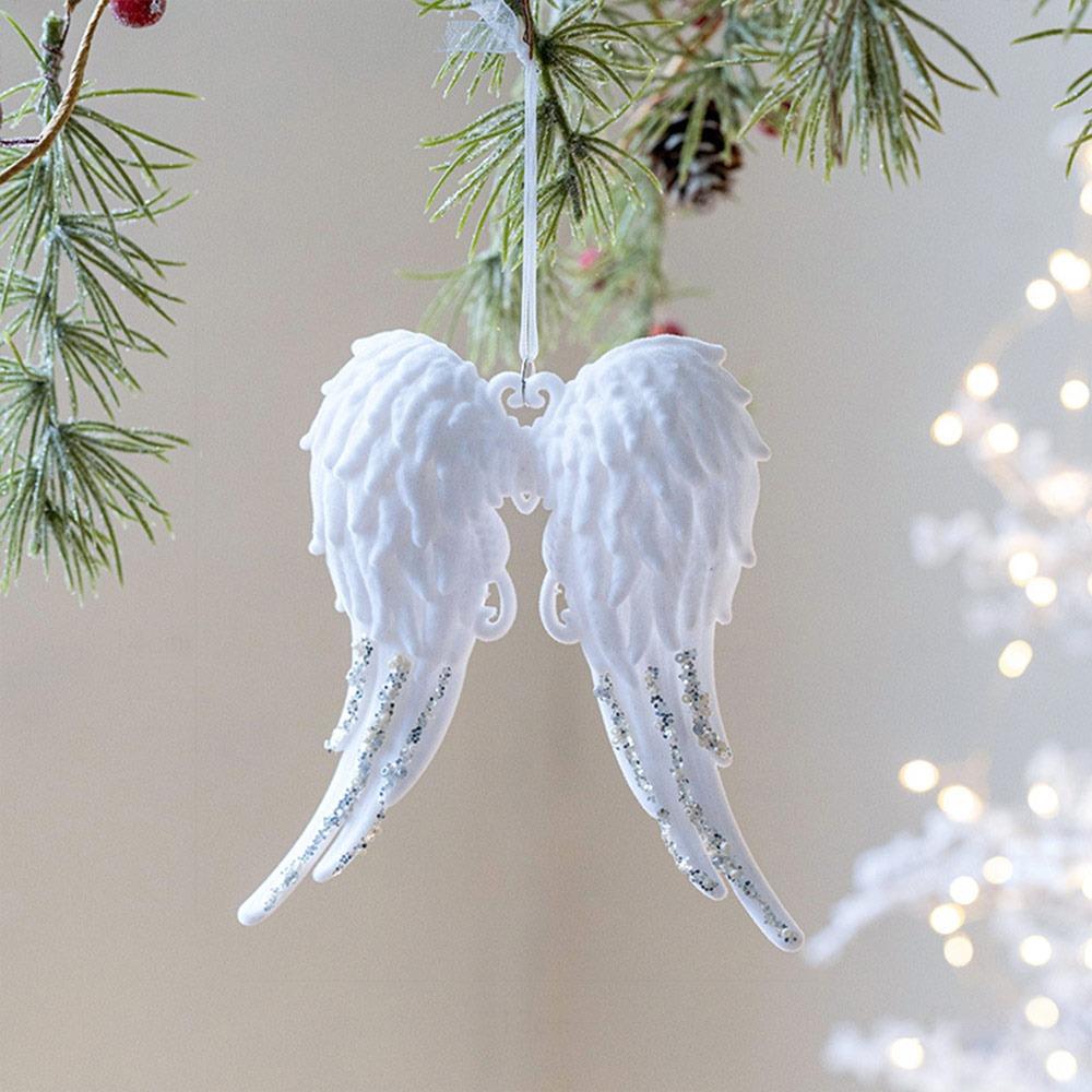 Flocking Christmas Hanging Pendants White Christmas Tree Ornament Xmas Ball  For Christmas