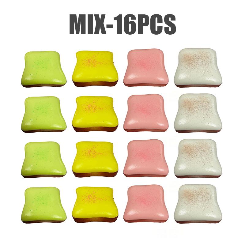 Simulated Cream Toast Squeeze Toy Slow Rising Soft Gel Stress Reliever Funny Sticky Decompression Toy Gift for Adults Kids