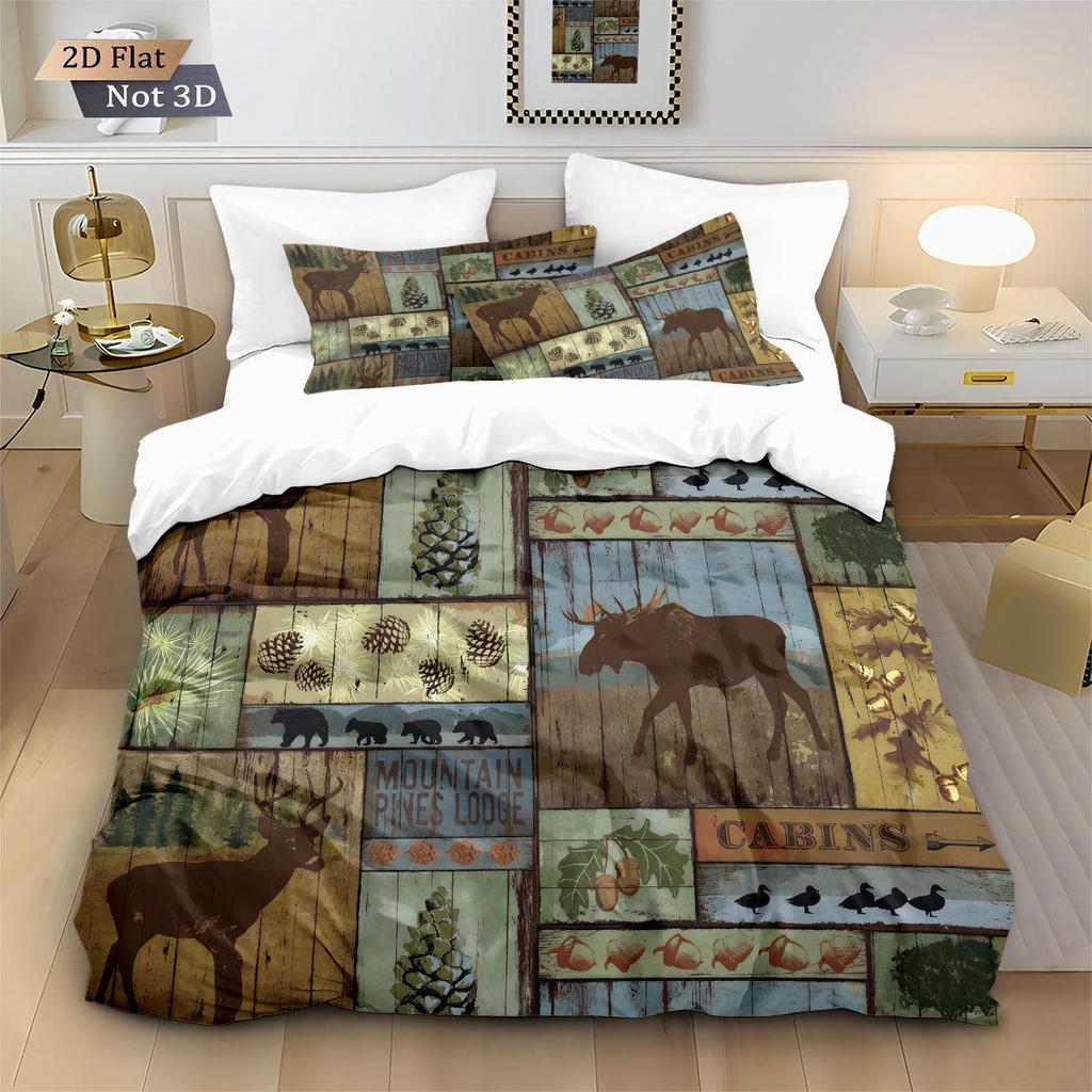 Meikeduo Pink Cartoon Cow Duvet Cover Set - 3-Piece Bedding for Bedroom/Guest Room