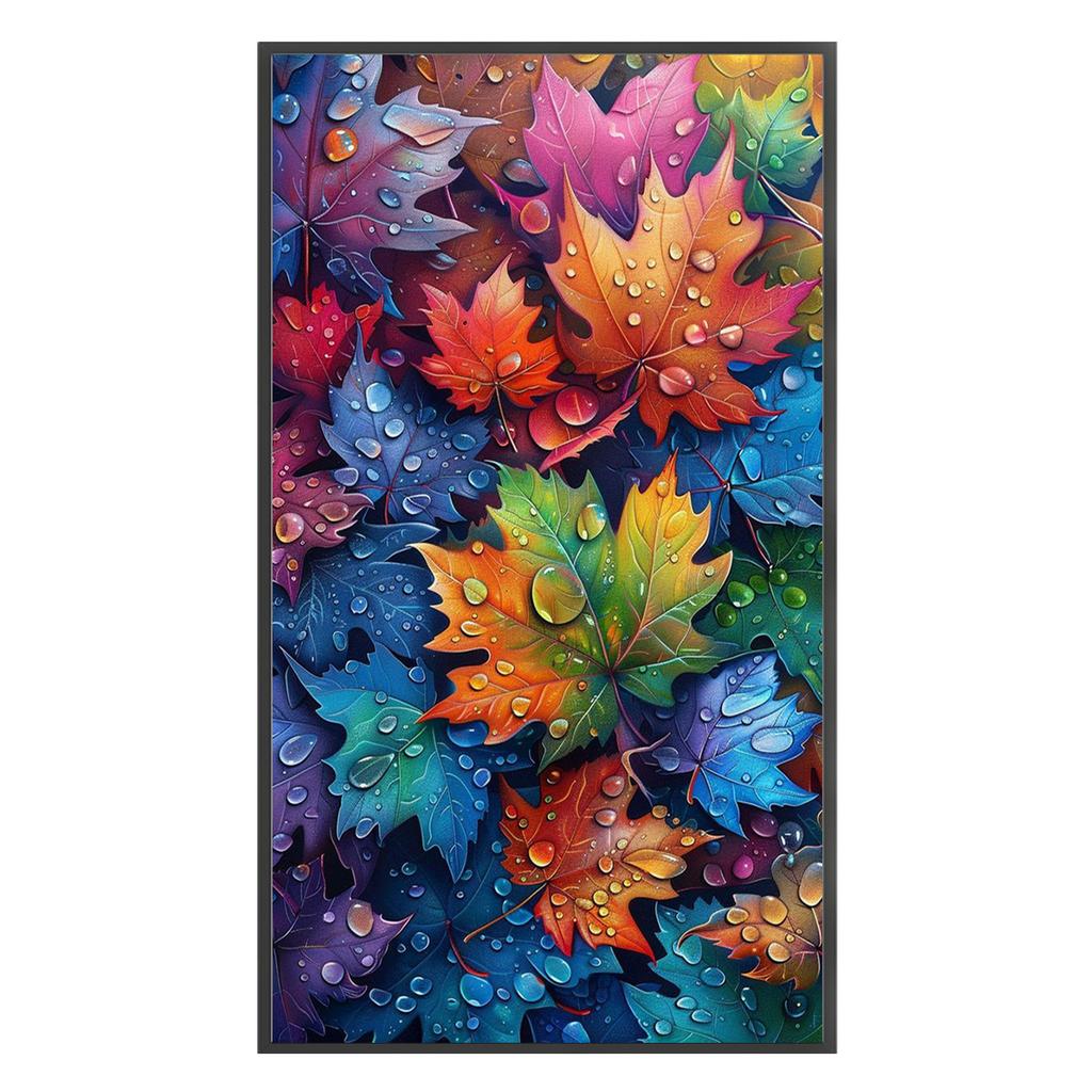 Ahornblätter Voll 11CT DIY Zählstickerei-Kits Große Größe 40x70cm Kreuzstich Kunst und Handwerk Kits für Erwachsene Heimdekoration