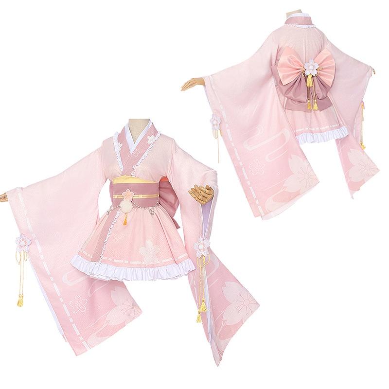 Cosplay Costume Anime Uraraka Ochaco Japanese Kimono Set Full