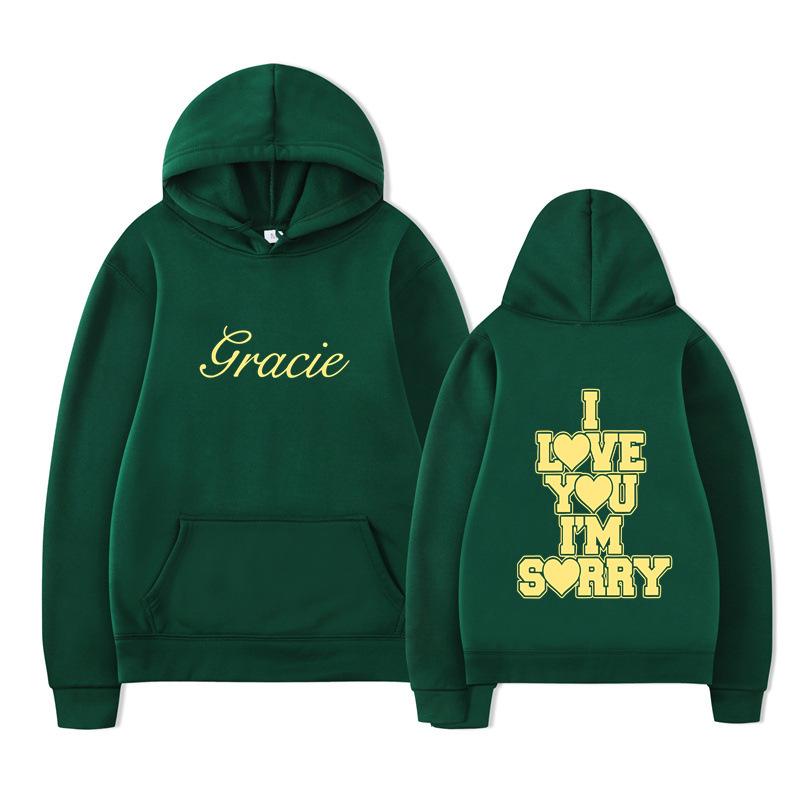 I Love You I'm Sorry Letter Printing Hoodies Men's and Women's Harajuku Pullover Street Wear Unisex Autumn Winter Sweater