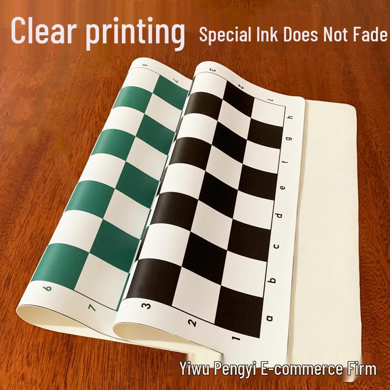 Foldable Portable Leather Chessboard for Kids & Students - Soft & Durable, Available In Small, Medium, Large (64 Squares)