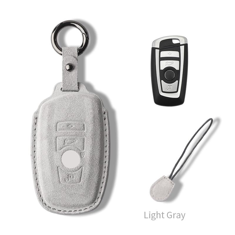 Interior Mouldings Suede Car Key Case Cover Protector Shell Fob Accessories For BMW F30 F31 F32 F34 F20 F21 F07 F10 1 3 5 7 Seri