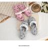 Korean Style Handmade Cotton Bow Soft Sole Indoor Slippers