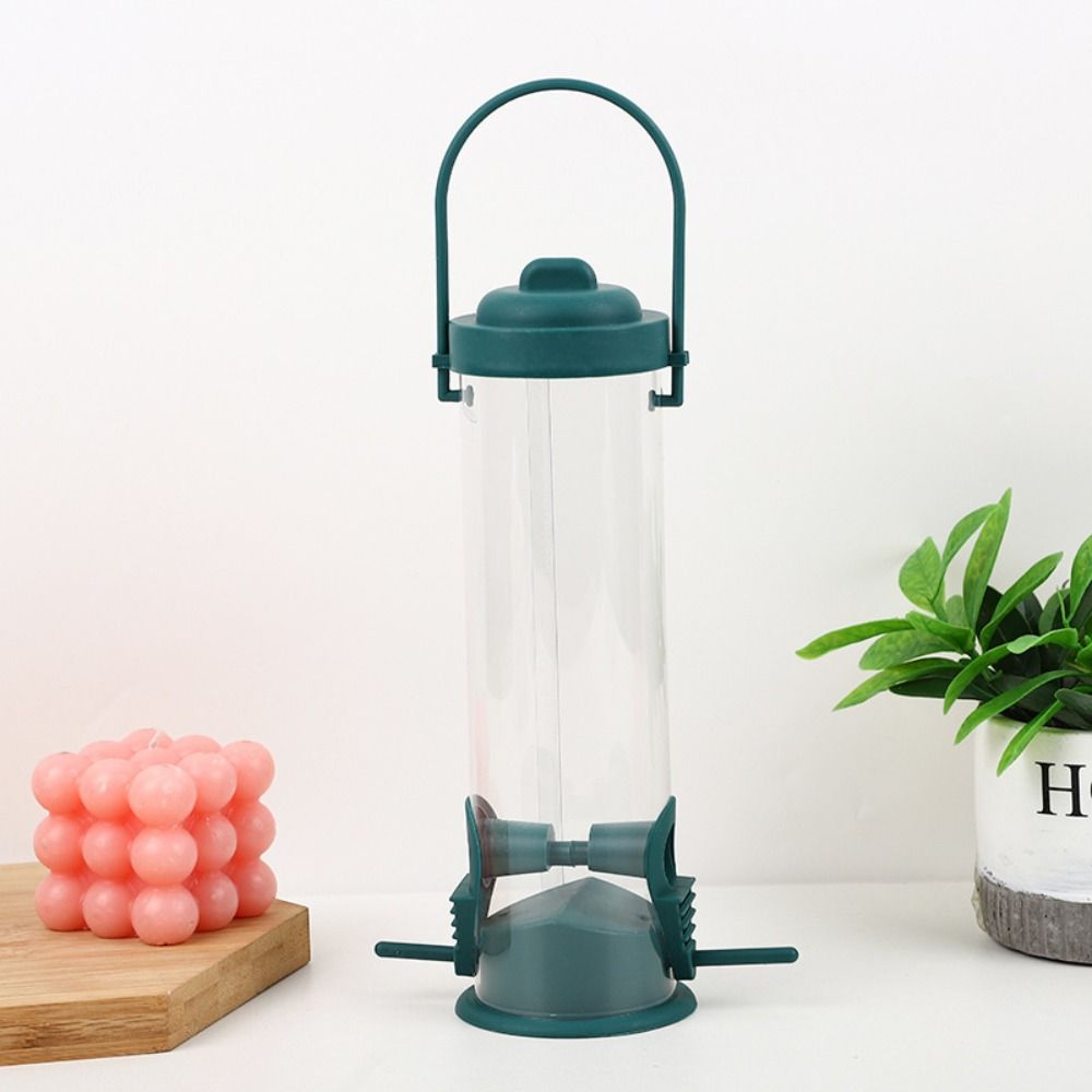 

Hanging Garden Parrot Myna Indoor Plastic Food Container Bird Feeder Bird Food Box Pet Feeder зелёный
