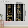 2 st Minimalistiska Gardiner 2D-tryck Kung och Drottning Tryckta 100% Polyester (utan spö) Dekorationer för hemmet Perfekt för sovrummet