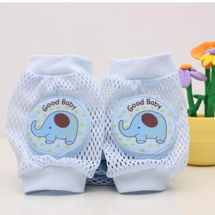 0-3 Children's Summer Mesh Sponge Knee Pads for Babies Crawling, Learning To Walk, Breathable Cartoon Knee Pads for Infants and