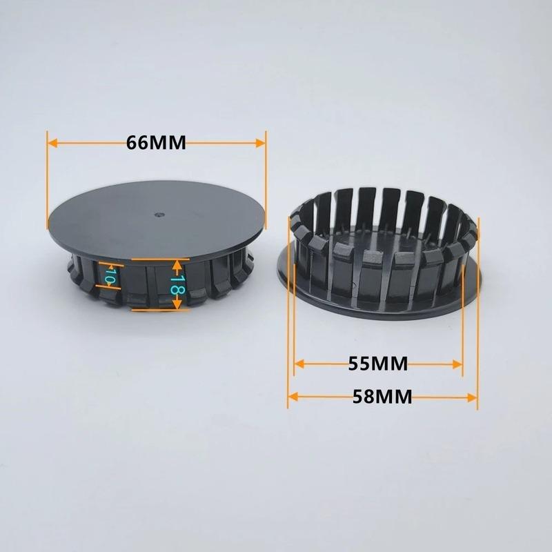 4pcs ABS Universal 66mm 55mm Blank No Logo Emblem Car Wheel Center Caps Wheel Hubcaps Rim Center Dust Cover Hub Accessories