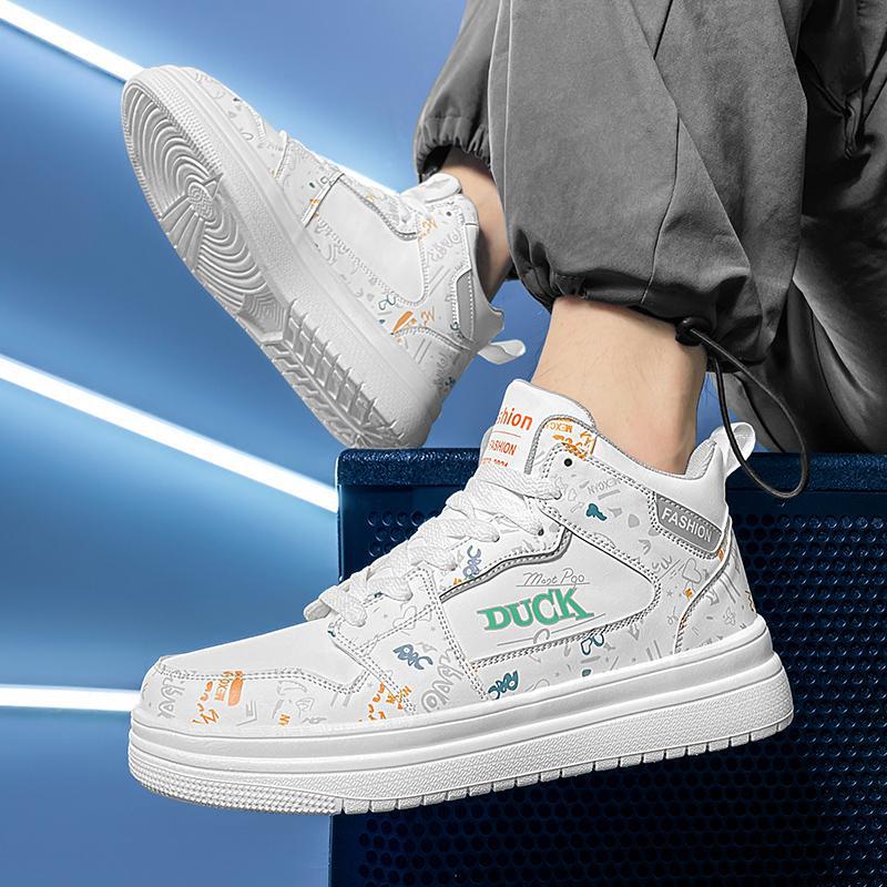 Autumn and winter high-top parent-child shoes boys' shoes middle-aged children's older children's men's and women's sports and leisure board shoe