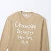 Champion Casual Long Sleeve Crew Neck Relax Graphic Logo Men's Sweatshirt, 100% Cotton, Fit, Print, Beige, C3-B010