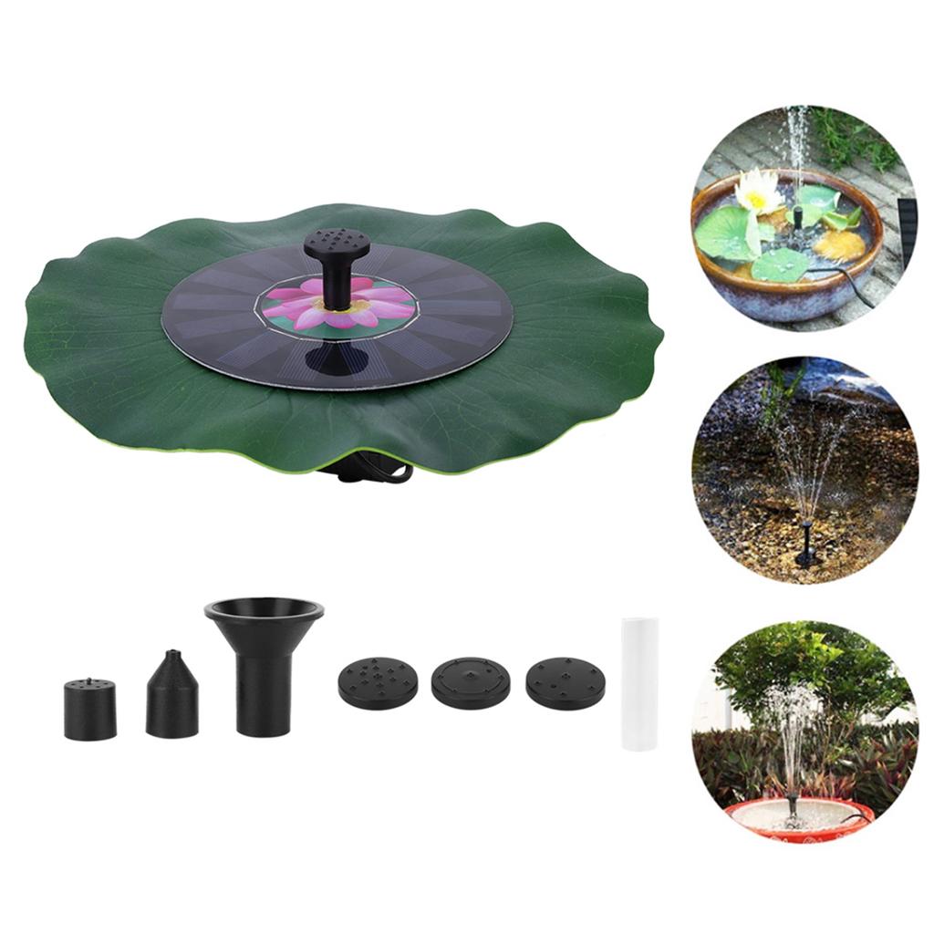 Solar Powered Fountain 7V 1.4W Brushless Motor Water Pump Garden Pond Pool Decoration