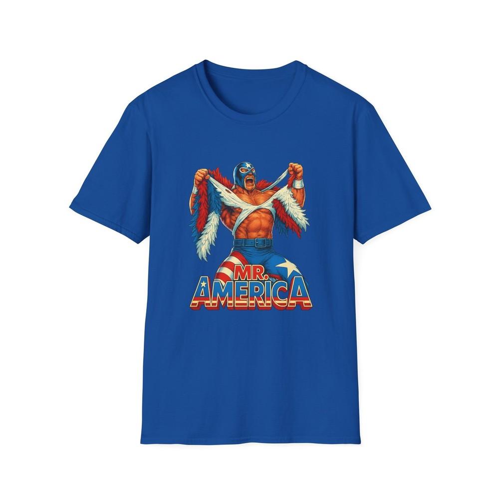 Mr America Hulk Hogan Unisex Tee, Wrestling Fan Gift, Patriotic Graphic Shirt