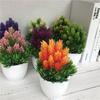 Wedding Christmas Desktop Ornament Plastic Plant Artificial Flower Fake Potted Simulation Bonsai