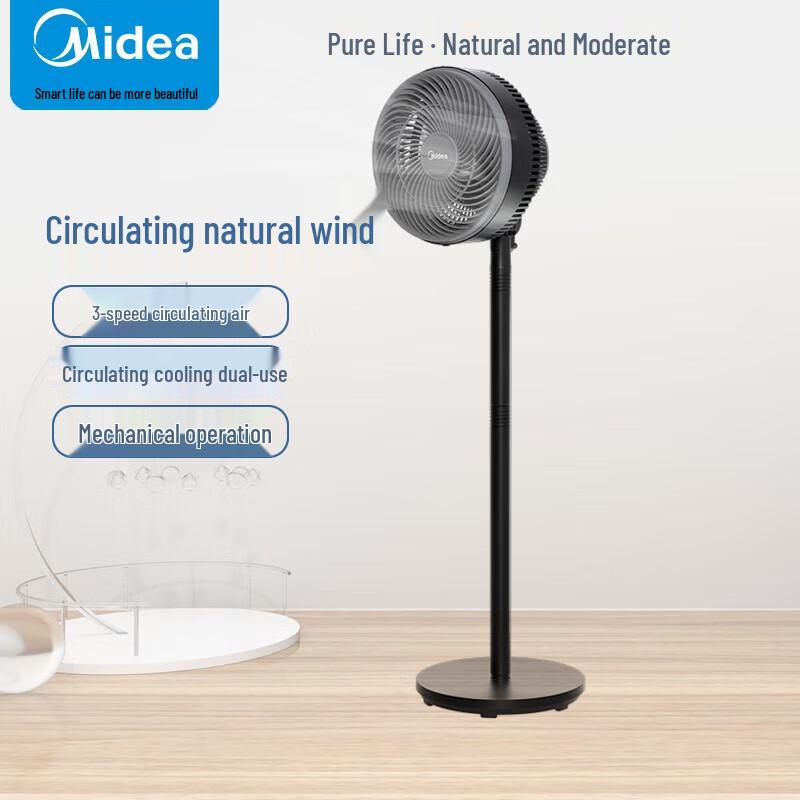 Midea Convertible Pedestal Fan CN plug (adapter included)