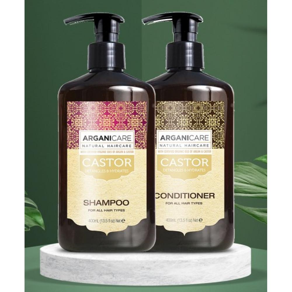 Arganicare Castor   Argan Oil Hair Strengthening Shampoo 400ml + Conditioner 400ml none