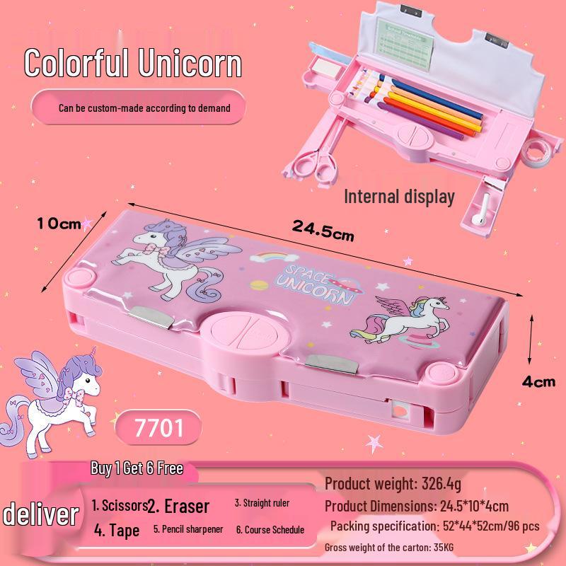 Creative Cartoon Multifunctional Pencil Case for Primary School Students - Large Capacity and High Appeal