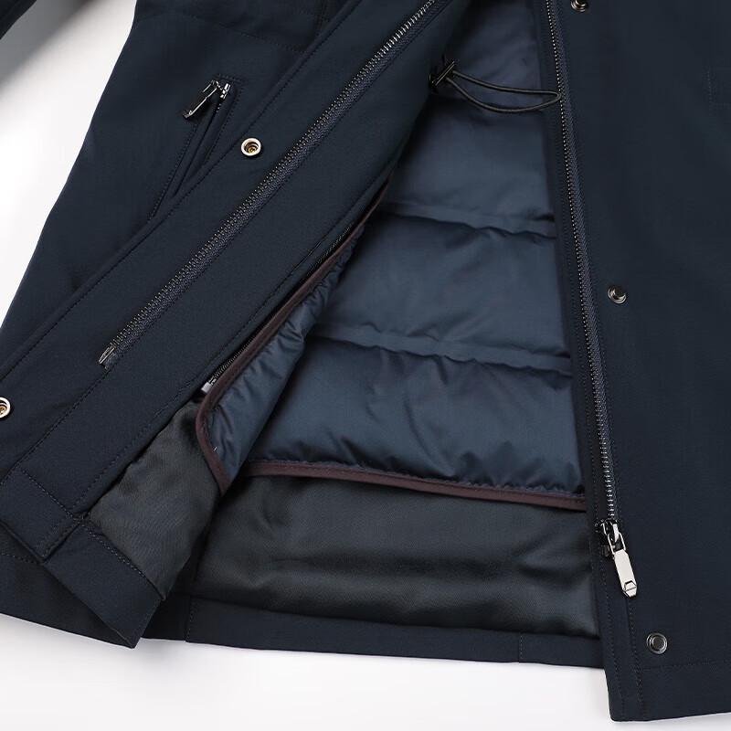 Tolomann Unisex Navy Detachable Down Jacket