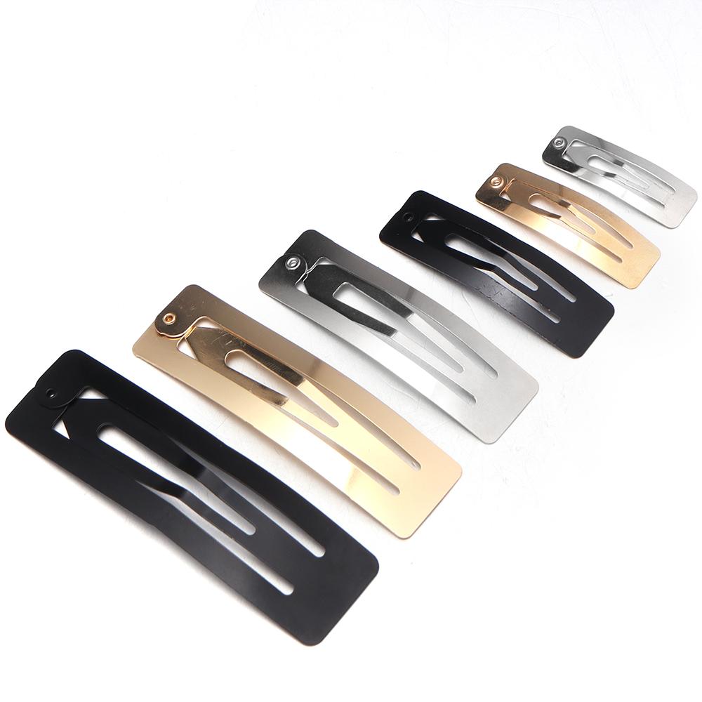 10pcs/lot Rectangle Shaped Hairpins Simple Metal Snap BB Hair Clips Barrettes For DIY Hairclips Headwear Hair Tools Accessories