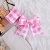 Stylish And Pink White Checked Fabric Ribbon For Unique Event Decorations Crafts And