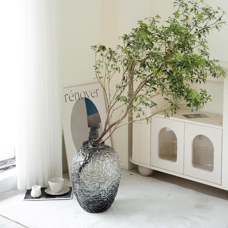 Modern Hammered Bell Glass Flower Vase