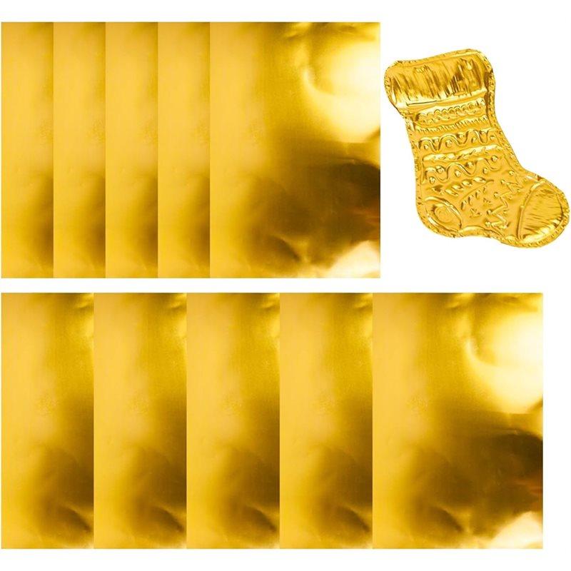 Gut-Für Weihnachten Für Kunst Schwerlast Geprägtes Aluminiumfolienblatt Relief 10 Stück 20X30cm Gold Silber Zinnfolienblätter