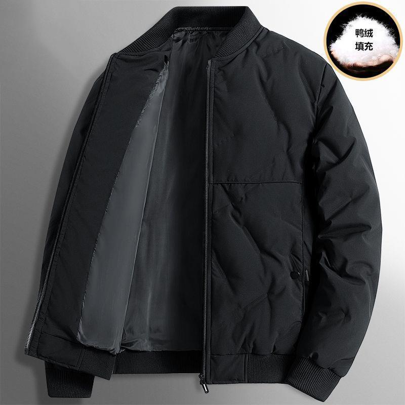 Quality light luxury down jacket men's light and thin short medium business men's baseball collar jacket dad jacket tide