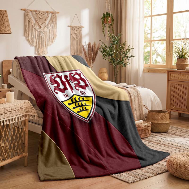 VfB Stuttgart Fußball Druck Flanelldecke Weich Warm Sofa Bett Überwurfdecke Für Zuhause Büro Schlafzimmer