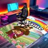 Custom Name Personalized Masha and The Bear Print Carpet, Versatile Home Decor Rug, for Playroom, Apartment, Balcony, Entryway, Hallway Gift