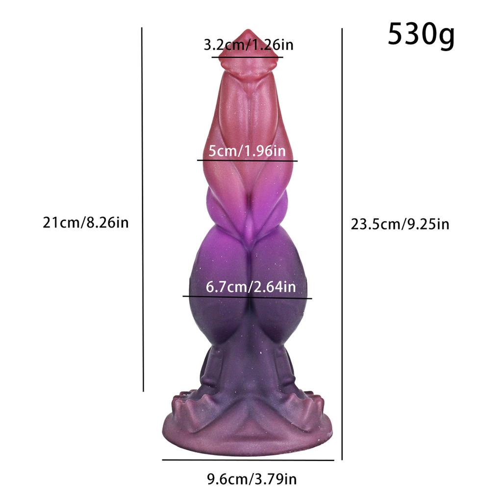Silicone Fantasy Dildo - Unique Dog Knot Anal Plug for Women, G-Spot Stimulator & Adult Toy for Enhanced Pleasure
