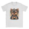 Funny USA Patriotic American Yorkshire Terrier TShirt for Unisex Unisex Crew Neck Cotton T Shirts Tee Shirt Big Size Clothes