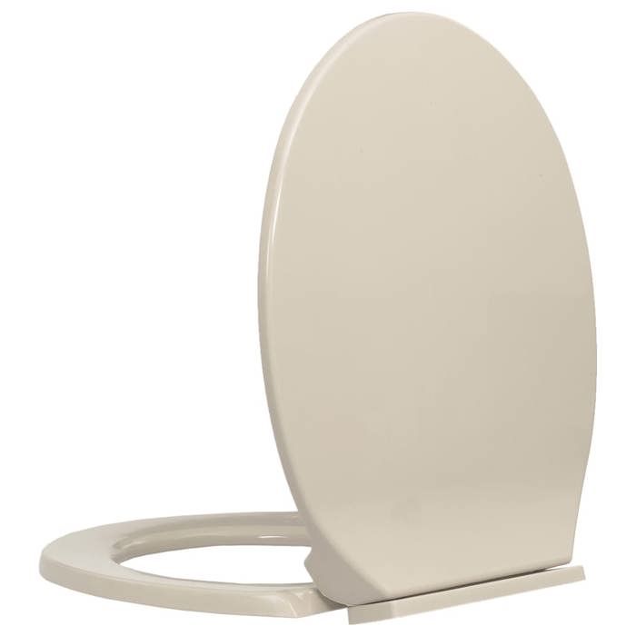 VidaXL Siège de toilette à fermeture en douceur Abricot Ovale