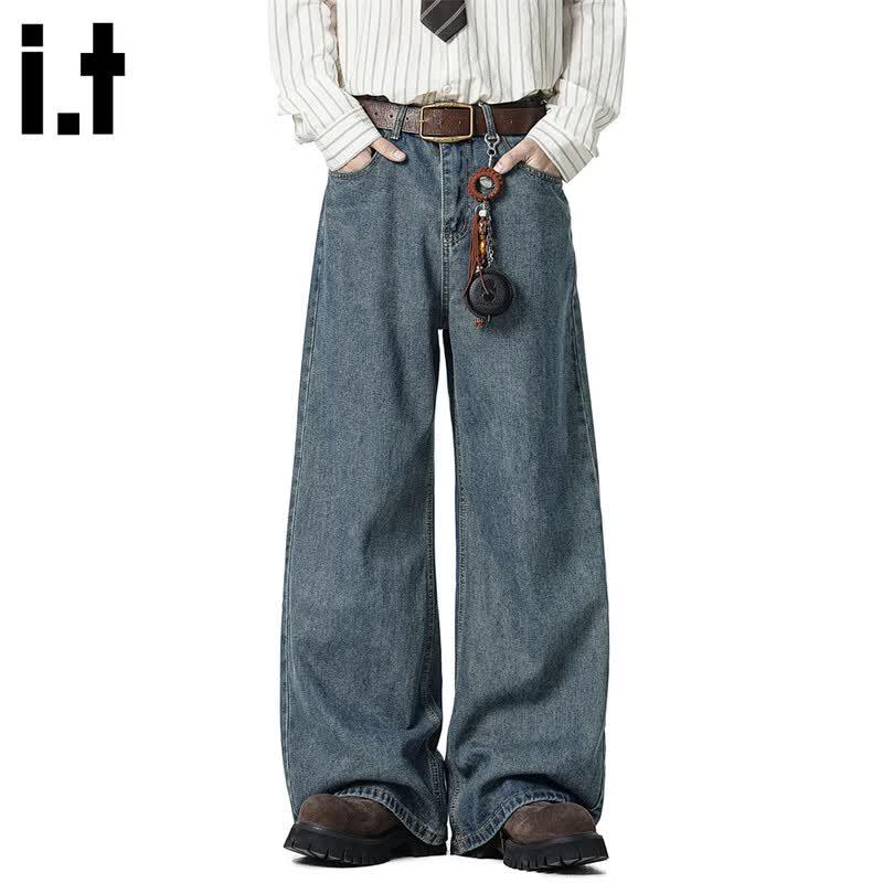 Men s Vintage Washed Wide-Leg Jeans 2XL