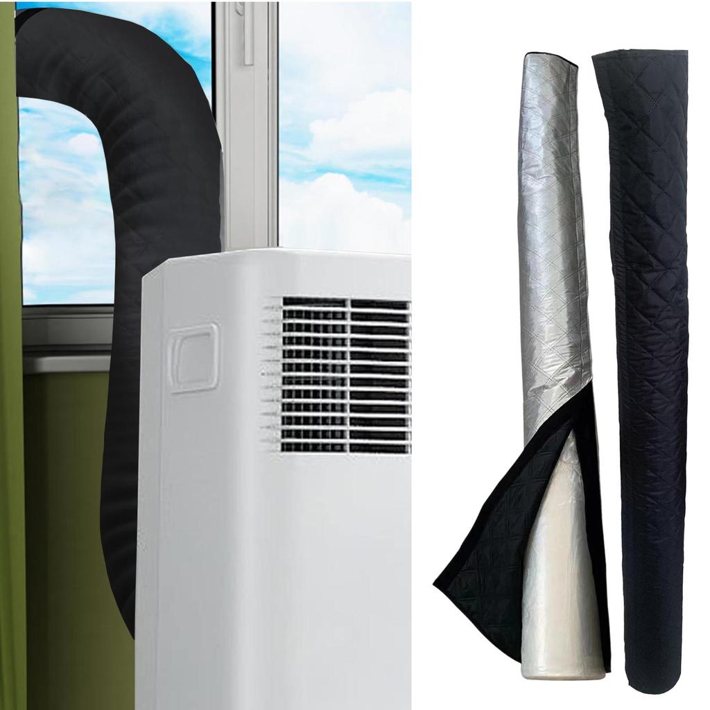 Portable Ac Hose Cover Duct Vent Cover Sleeve Waterproof 59Inch Ling Insulated Sleeve For Energy Efficiency Guard Shield Pipe