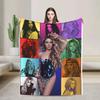 Warm Blanket Decorative Shakira Throw Blanket Singer Pop Flannel Bedspread For Living Room Street Trend Sofa Bed Cover