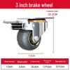 3-Inch Heavy Duty Swivel Wheel Hand Truck with Brake and Silent Rubber Casters