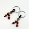 Retro Handmade Red Bead Woven Keychain Pendant