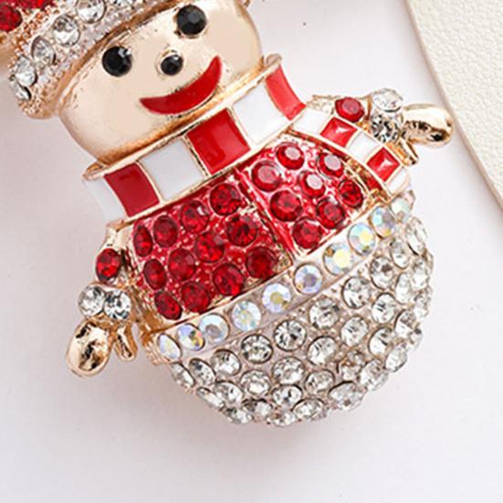 Yousheng Schlüsselanhänger Anhänger Funkelnde Strasssteine Schneemann Design Metall Schlüsselring Dekorativer Schlüsselhalter Freunde Taschenanhänger