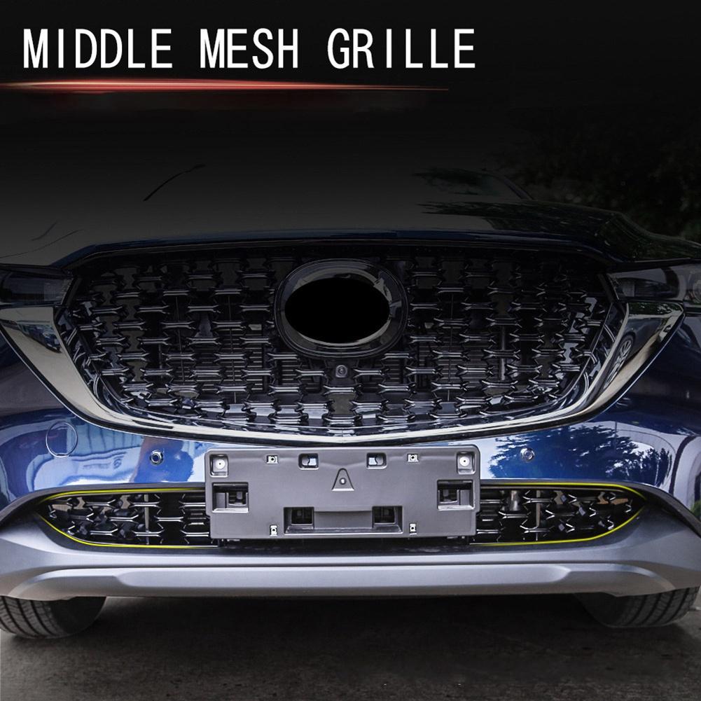 Sp-Car Front Lower Bumper Grill Grille Moulding Cover For Mazda CX5 CX-5 2022+ Front Bottom Middle Net Decoration