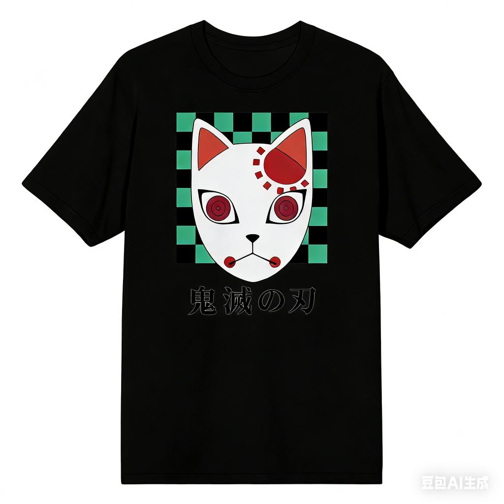 Demon Slayer Sabito Mask Tshirt Cosplay Merchandise Streetwear for Men Women